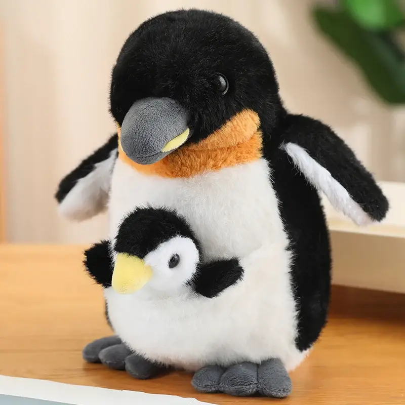 Pinguin Plüschtier mit Baby | Kuscheltier Mutter & Kind – Bimbino