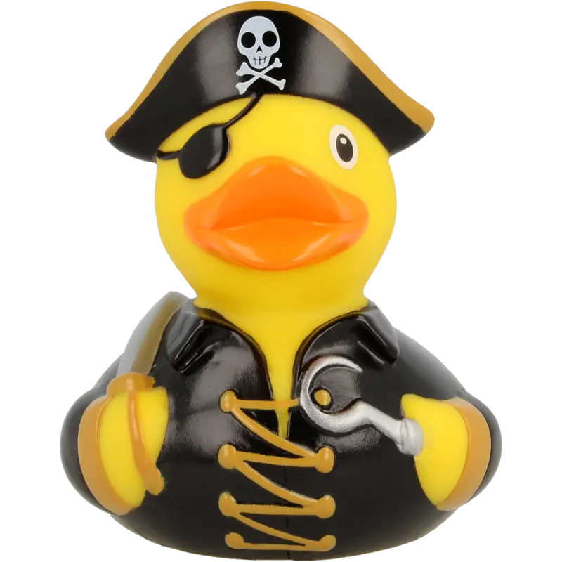 Pirat Totenkopf Ente Badeente Quietscheente Gummiente Lilalu