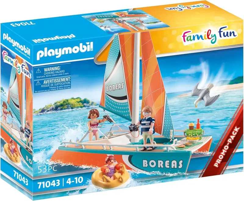 PLAYMOBIL Family Fun Katamaran, schwimmfähig