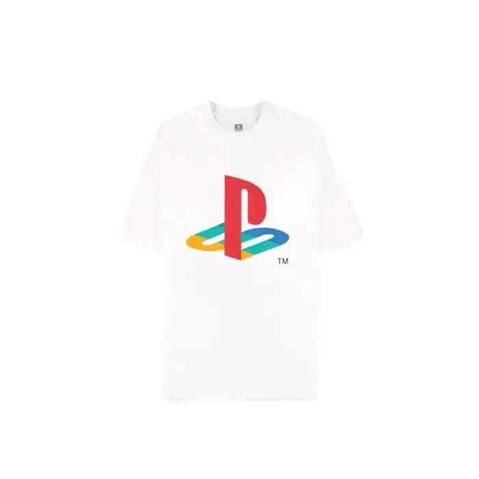 PlayStation T-Shirt Logo White Loose Fit