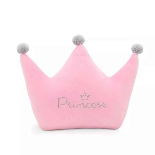 Plüsch Kuschelkissen "Princess Crown" 38x51x12 cm Baby Kinder Kissen