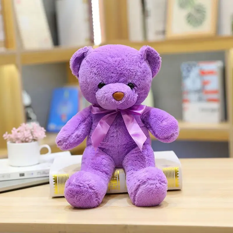 Plüsch-Teddybär Lila | Weiches Kuscheltier ab 1 Jahr – Bimbino