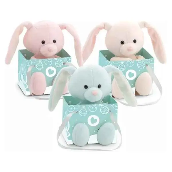Plüsch und Stofftier "The Bunny" in Geschenktüte in 3 Farben