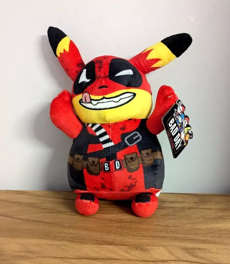 Pokemon Pikachu Plüsch Stofftier Kuscheltier Plüschtier Bad Day Deadchu Halloween Horror NEU