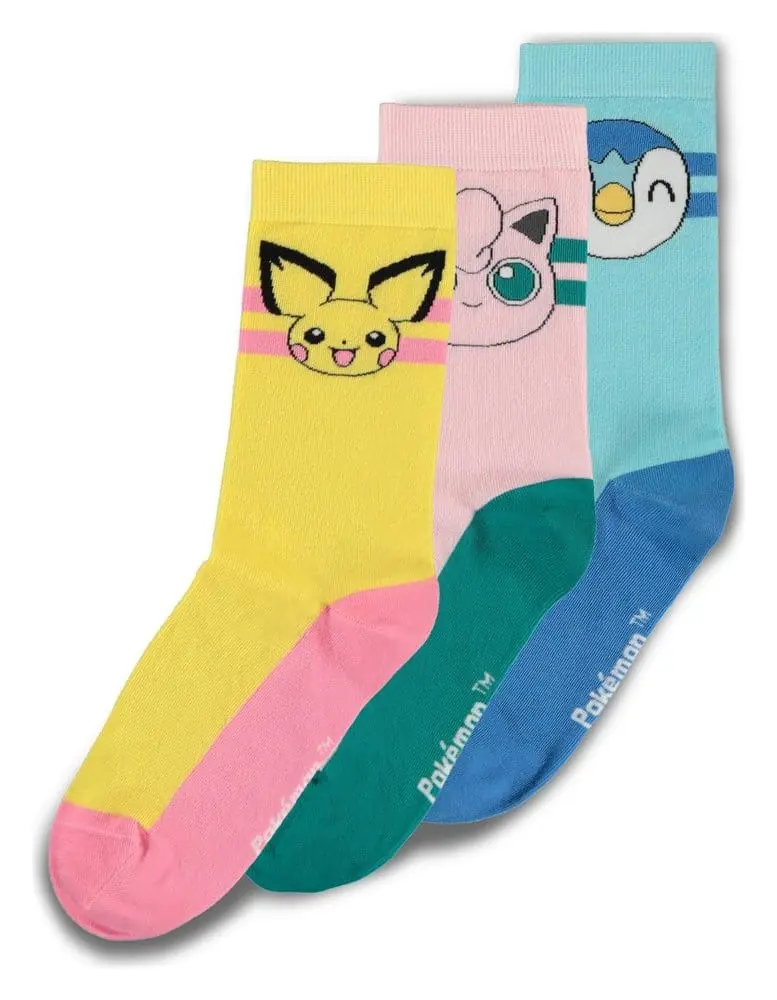 Pokémon Socken 3er-Pack Crew 39-42