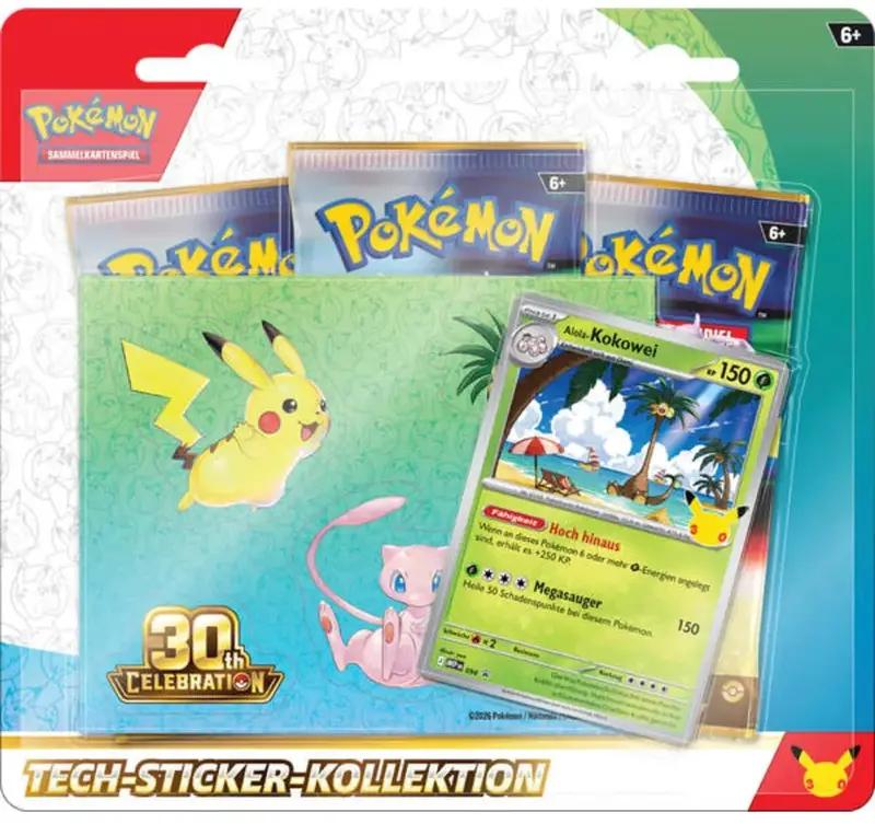 Pokémon TCG - 30 Jahre Alola-Kokowei Tech-Sticker-Kollektion [DE]