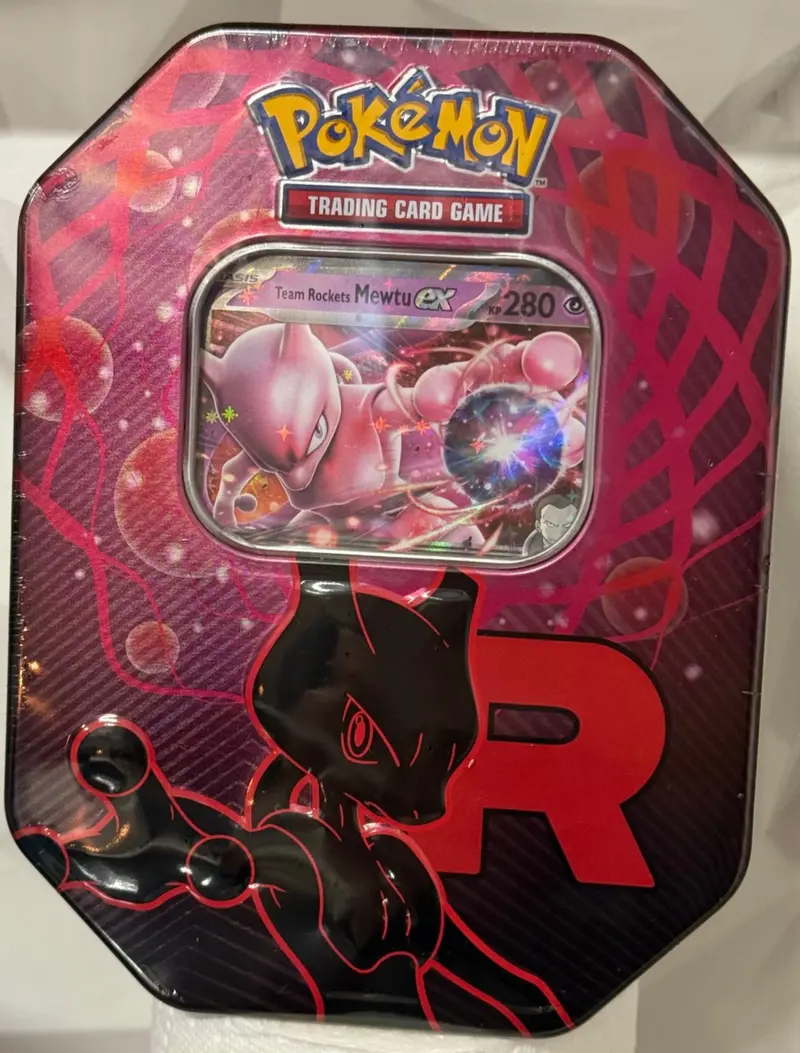Pokémon Team Rockets Mewtu ex Tin Box