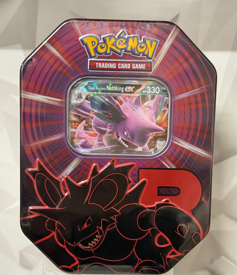 Pokémon Team Rockets Nidoking ex Tin Box