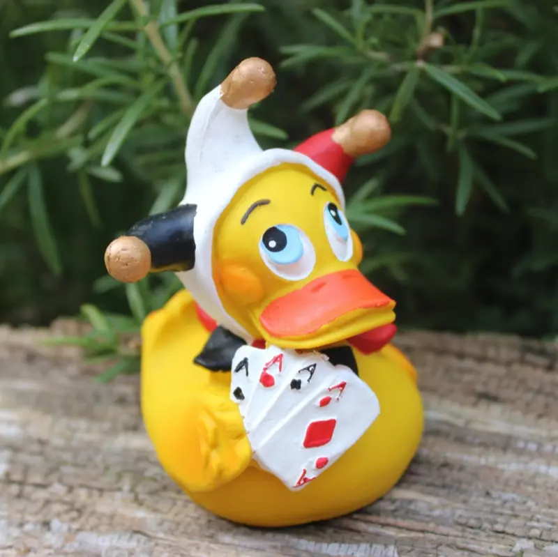 Poker Spielkarten Duck Quietscheente Badeente Naturkautschuk Lanco