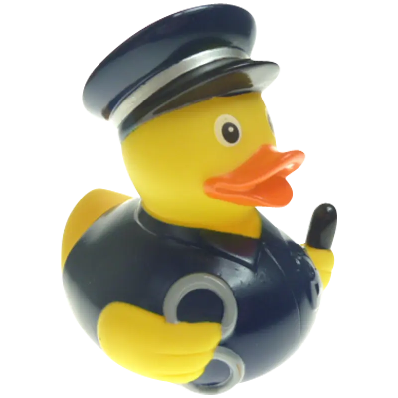 Polizei Cop Ente Badeente Quietscheente Factotum