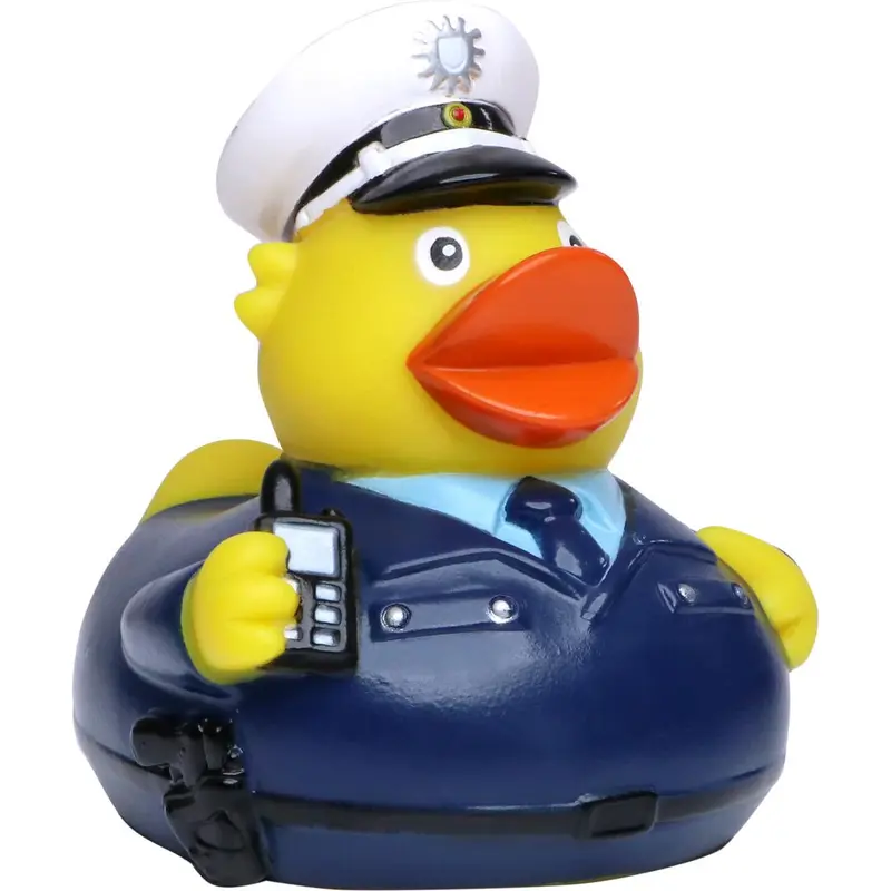 Polizei Polizist Ente Badeente Quietscheente Gummiente Schnabels