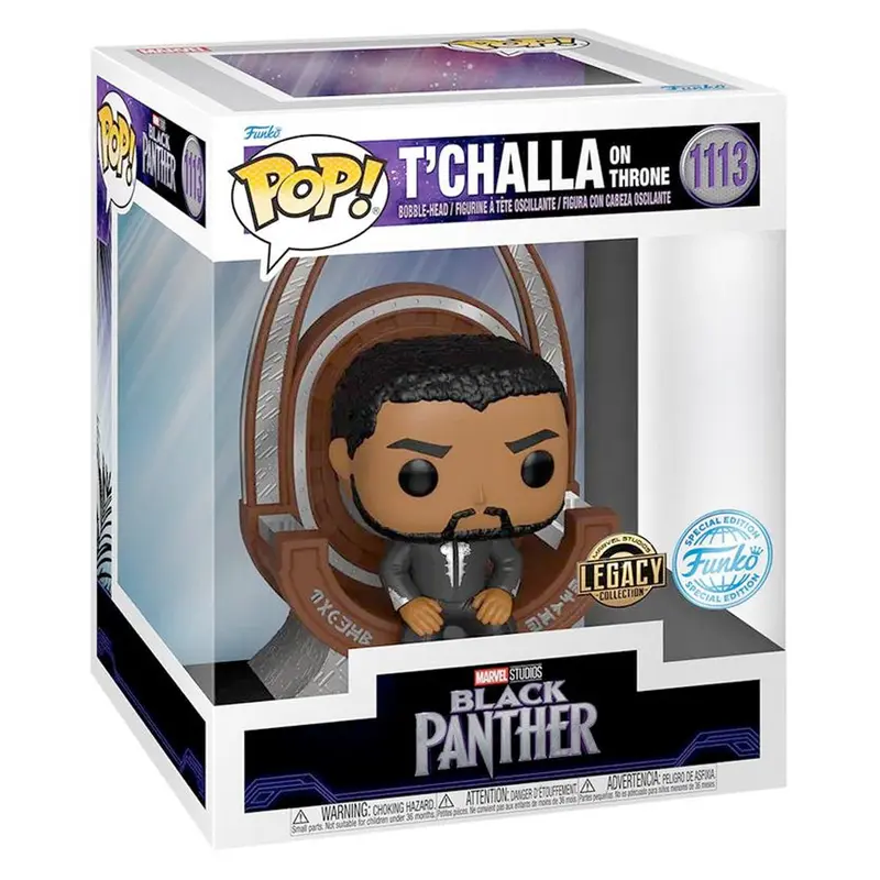 POP Deluxe! Marvel Black Panther T´challa on Throne (10 cm)