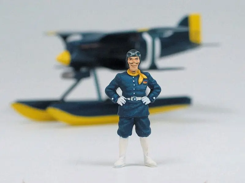 Porco Rosso Model-Kit mit Figur 1/48 Curtiss R3C-0 Seaplane & Curtis