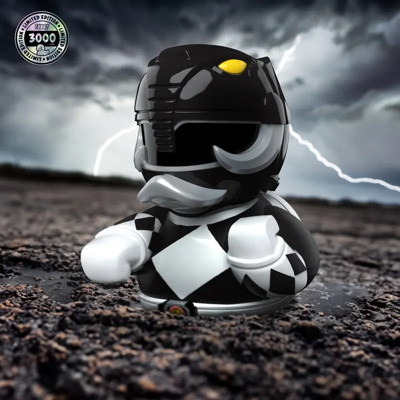 Power Rangers Schwarzer Ranger Ente Badeente Sammelfigur TUBBZ