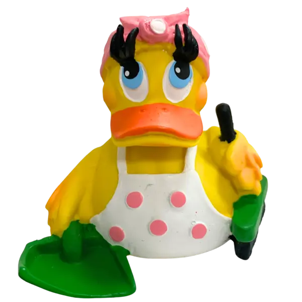 Putzfee Putzfrau Duck Quietscheente Badeente Lanco