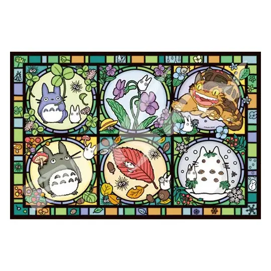 Puzzle Buntglas-Optik 1000 Teile Charaktergalerie - Mein Nachbar Totoro