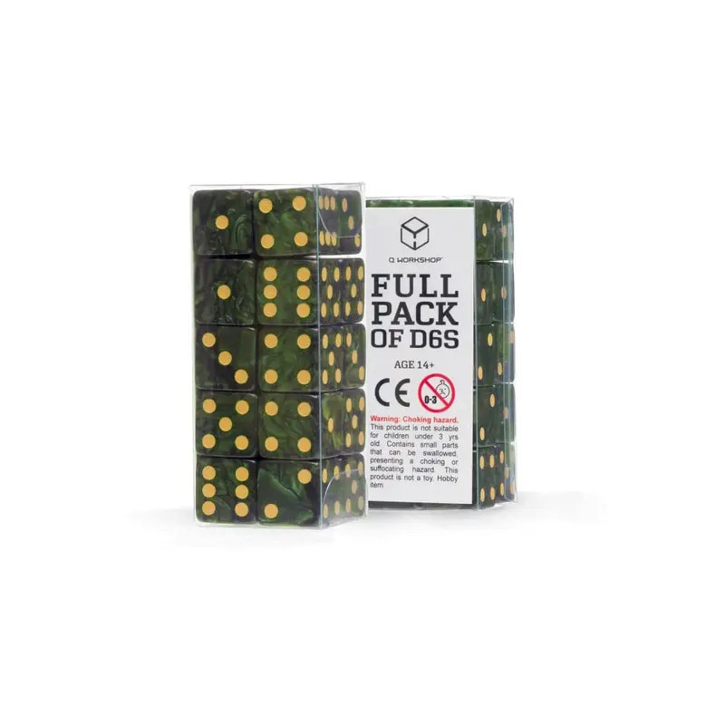 Q Workshop Würfel Set Full Pack D6 Grün (20)