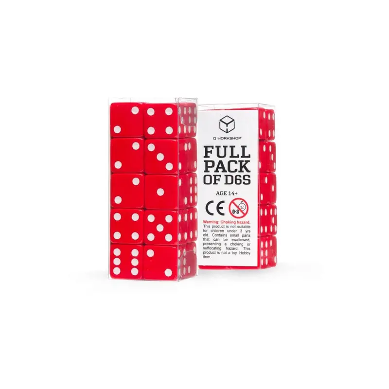 Q Workshop Würfel Set Full Pack D6 Rot (20)