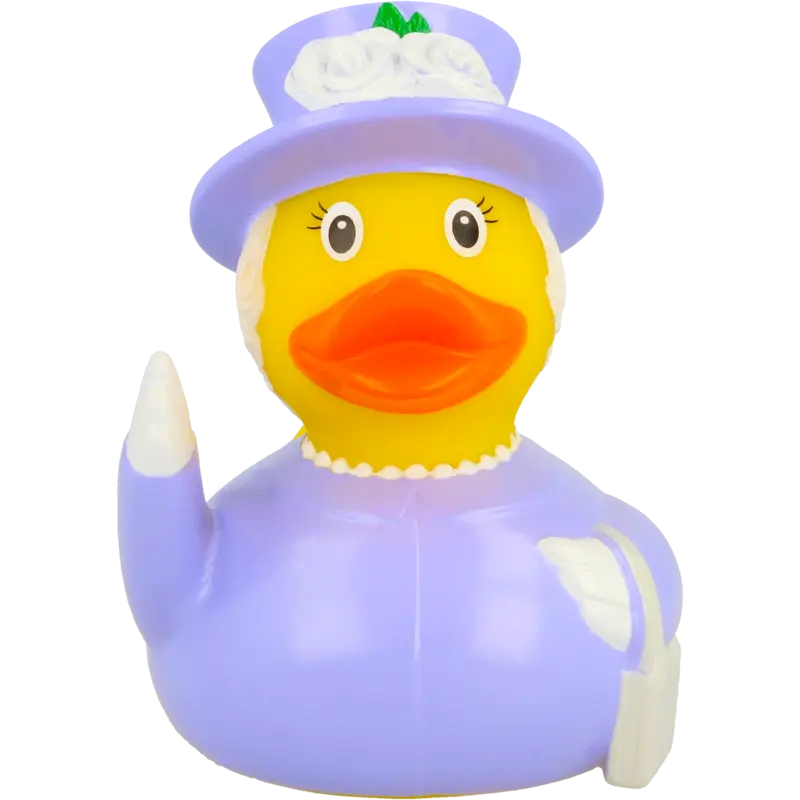 Queen Elisabeth Ente Badeente Quietscheente Gummiente Lilalu