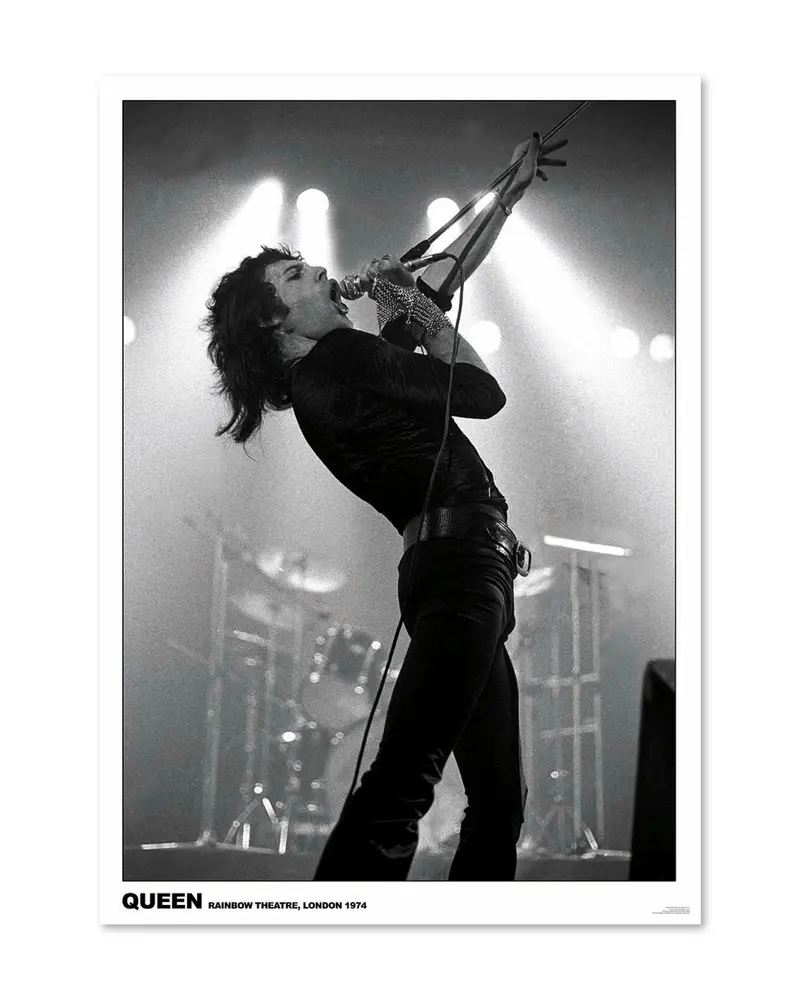 Queen Freddie Mercury Rainbow Theatre London, 1974 61x91,5 cm Poster