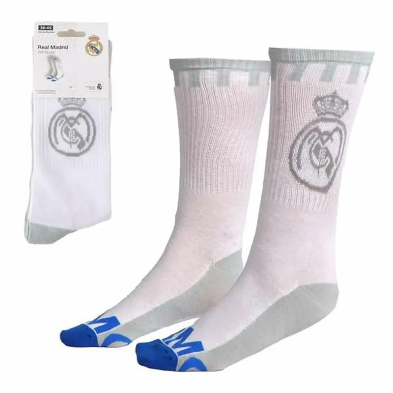 Real Madrid C.F. Socken, Weiß, Gr. 38-45