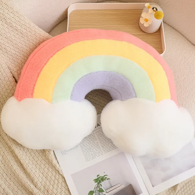 Regenbogen Plüschkissen für Kinder | Weich & Bunt – Bimbino