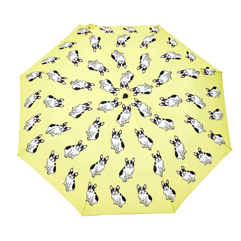 Regenschirm Frenchie Motiv Gelb Coucou Suzette Paris Original Duckhead
