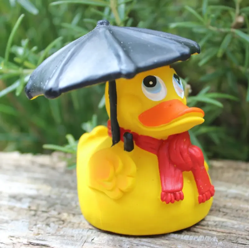 Regenwetter Duck Quietscheente Badeente Naturkautschuk Lanco