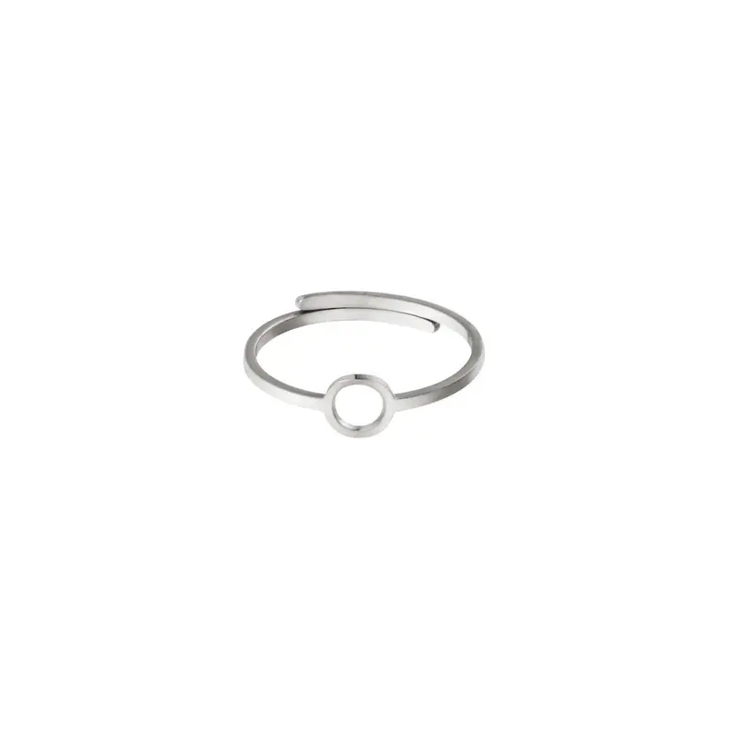 Ring "Offener Kreis" in Silber verstellbar