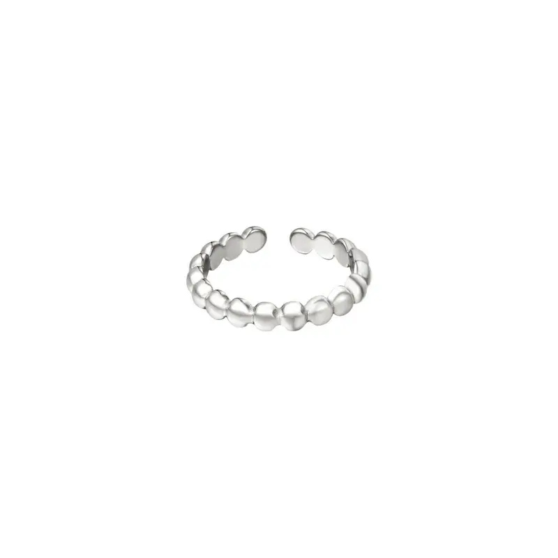 Ring "Runde Tropfen" in Silber verstellbar