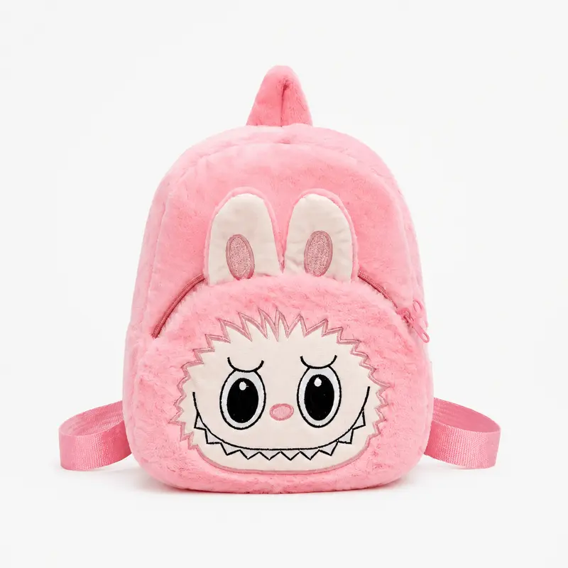 Rosa Labubu Plüschrucksack