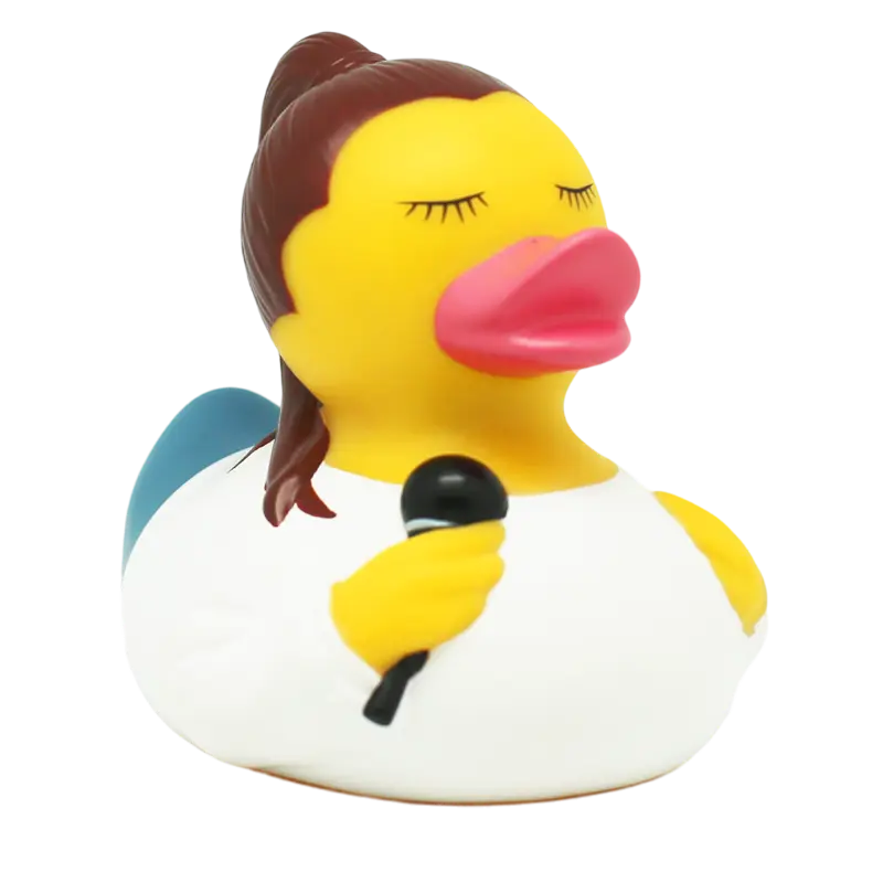 Sängerin Singen Ente Badeente Quietscheente Gummiente Lilalu