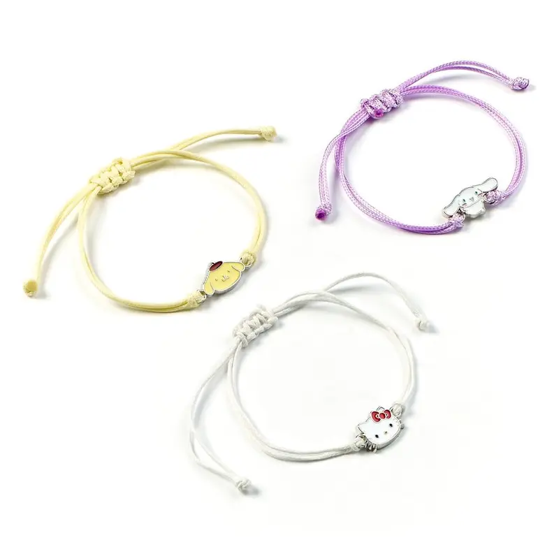 Sanrio Armbänder 3er-Pack Hello Kitty, Cinnamonroll und Pompompurin