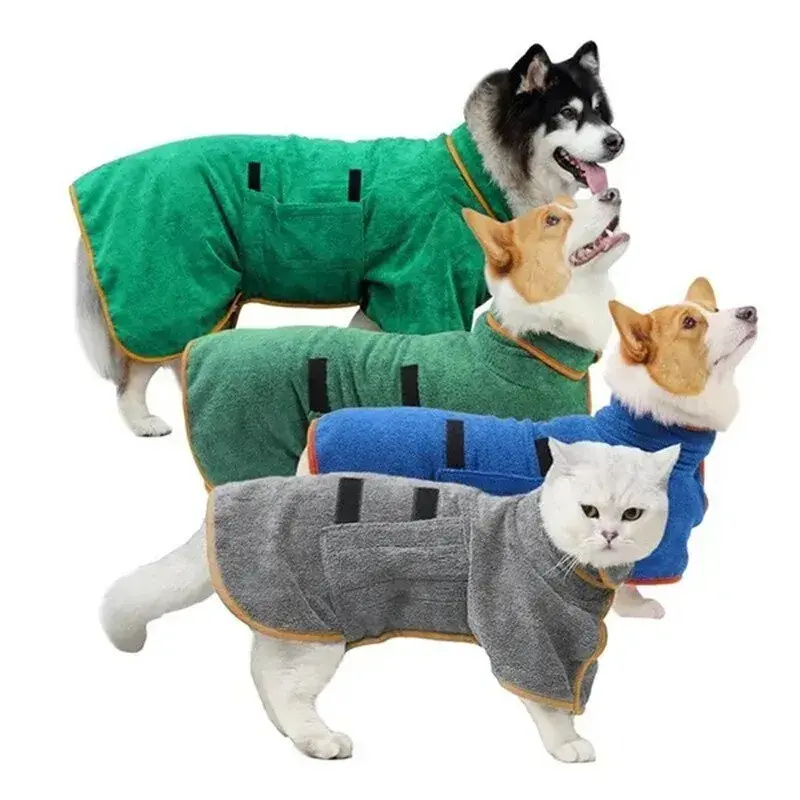 Saugfähiger Hunde- & Katzen-Bademantel XS-XL – Schnell trocknend & kuschelig warm!
