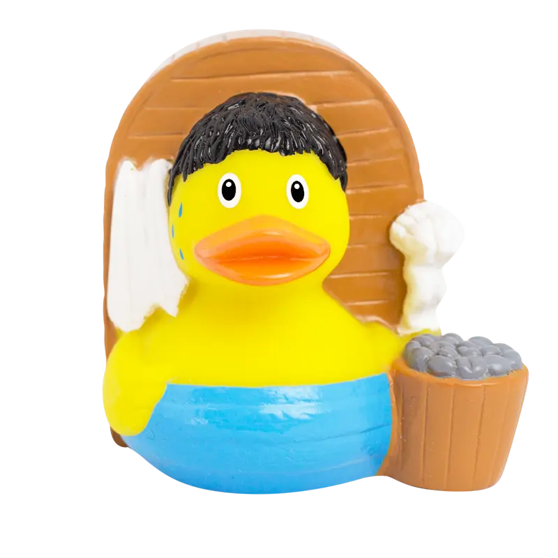 Sauna Bad Ente Badeente Quietscheente Gummiente Lilalu