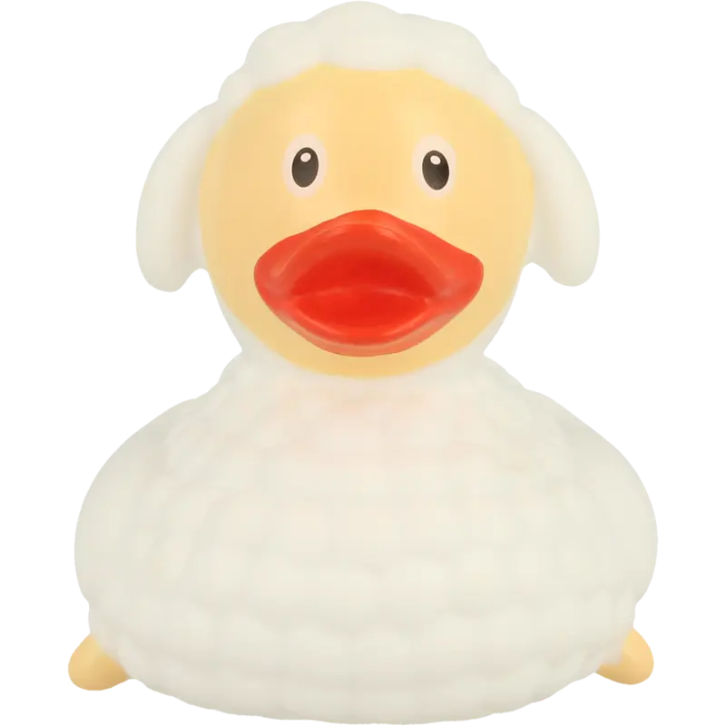 Schaf Ente Weiss Badeente Quietscheente Gummiente Lilalu