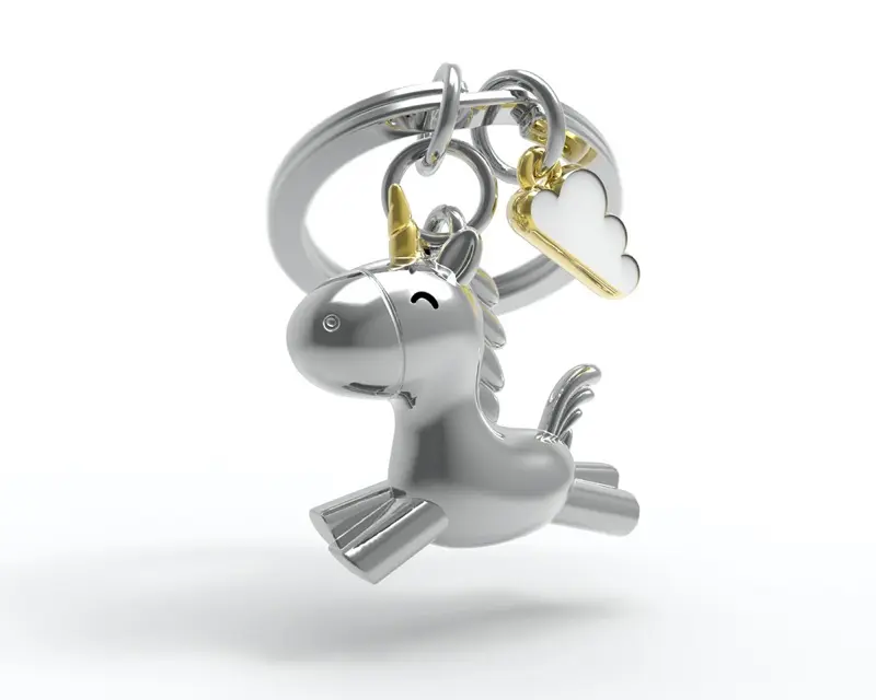 Schlüsselanhänger Fliegendes Einhorn Metalmorphose
