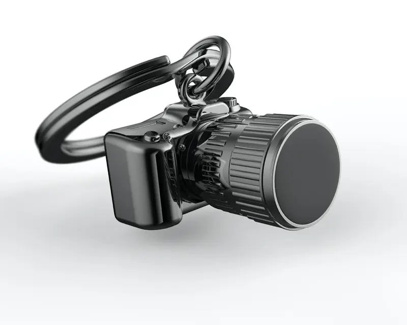 Schlüsselanhänger Kamera Fotografie Titanfarben Metalmorphose
