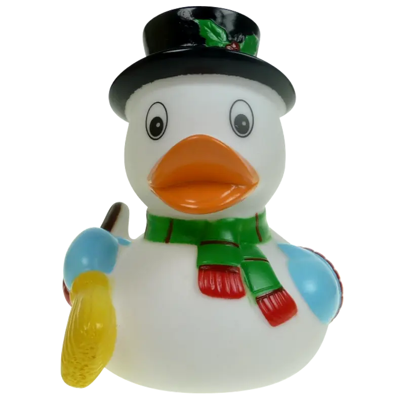 Schneemann Ente Badeente Quietscheente Factotum