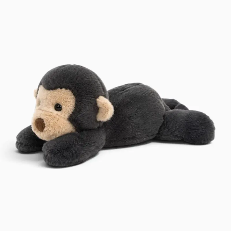Schwarz-beiges Affen-Kuscheltier