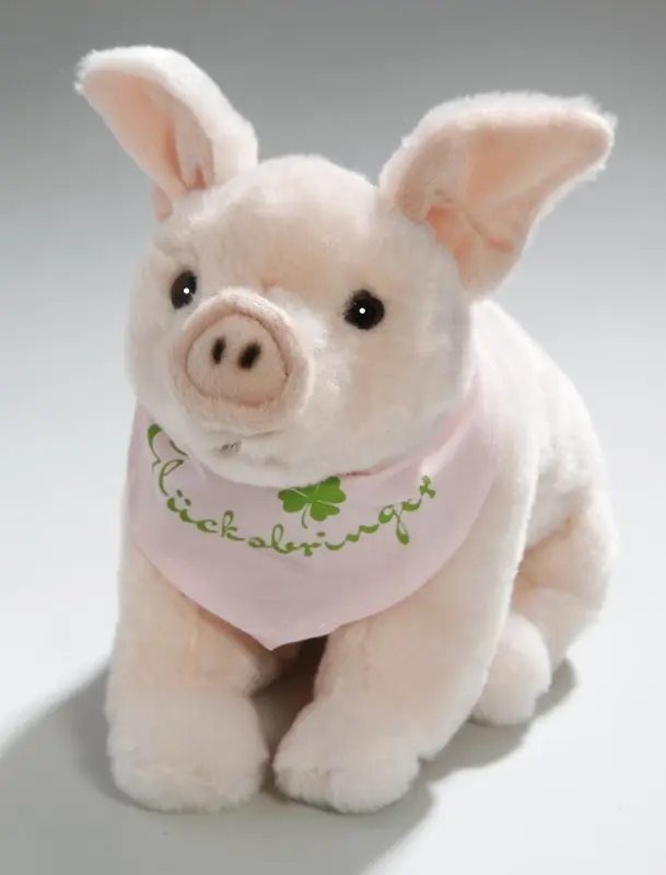 Schwein mit Tuch Glücksbringer ca. 22 cm