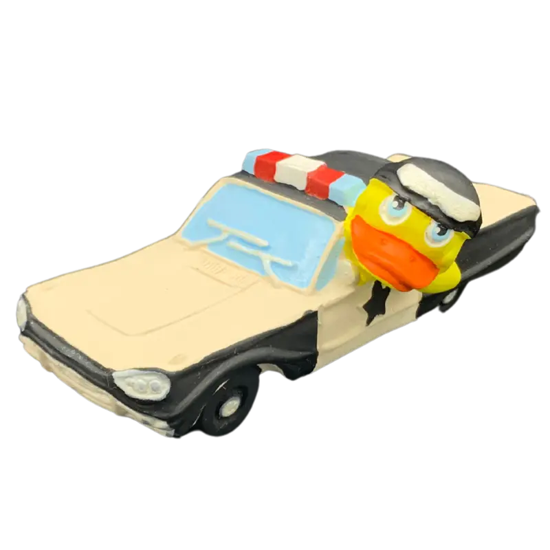 Sheriff Polizei Auto Quietscheente Badeente Naturkautschuk Lanco