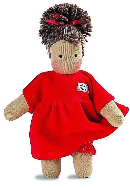Silke Lotte Stoffpuppe dunkel 28 cm