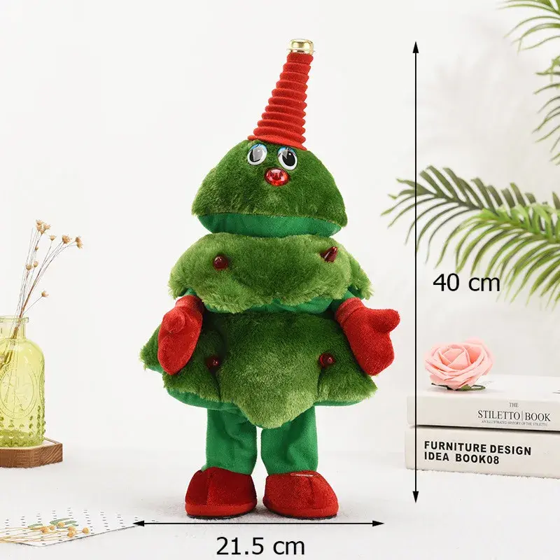 Singende Weihnachts-Plüschtiere mit Licht | 3er-Set – Bimbino