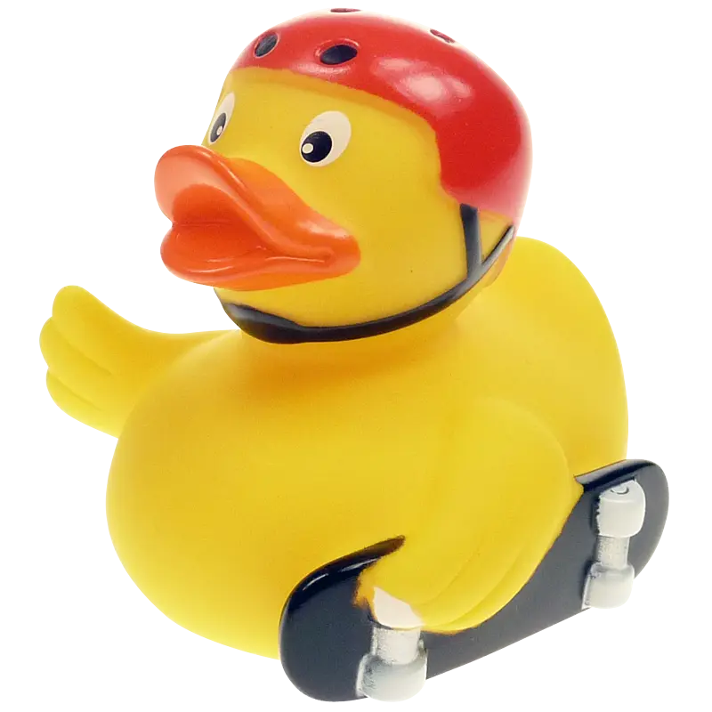 Skater Skateboard Ente Badeente Quietscheente Factotum