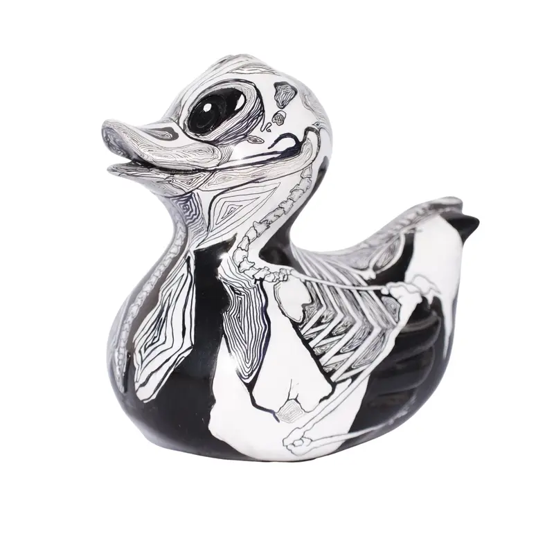 Skeleton Art Duck Kunstobjekt Dekofigur Unikat von Chrysa