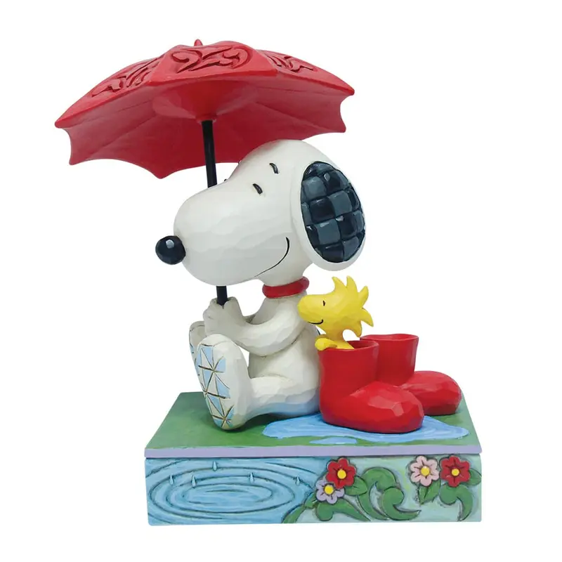 Snoopy Peanuts Snoopy and Woodstock under an Umbrella Figur Jim Shore 6017872 Enesco