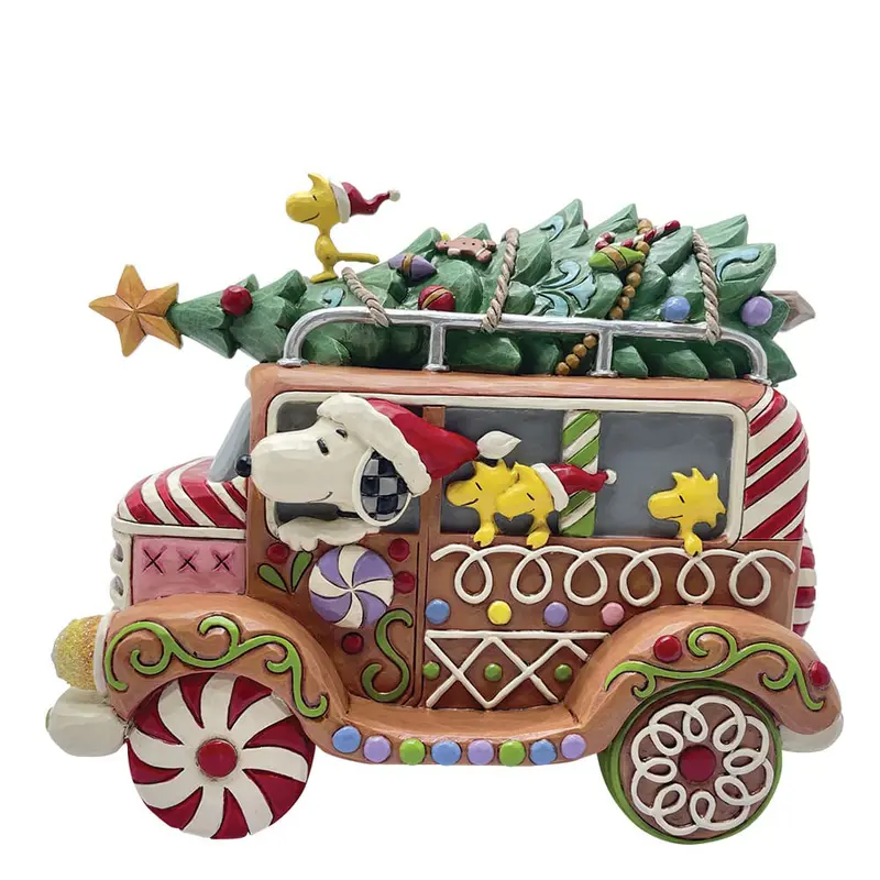 Snoopy Peanuts Snoopy & Woodstock Lebkuchen Christmas Van Figur Jim Shore 6017238 Enesco