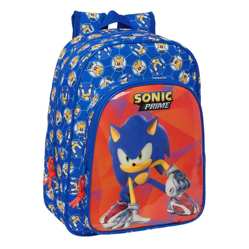 Sonic „Prime“ Schulrucksack, Blau, 26 x 34 x 11 cm