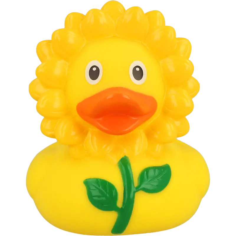 Sonnenblume Ente Badeente Quietscheente Gummiente Lilalu
